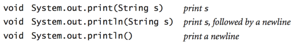 System.out.print()